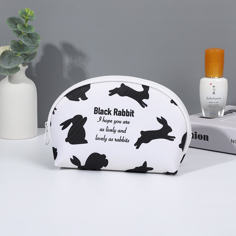 Túi Đựng Mỹ Phẩm Chống Thấm Nước Màu Trắng Đen Thời Trang