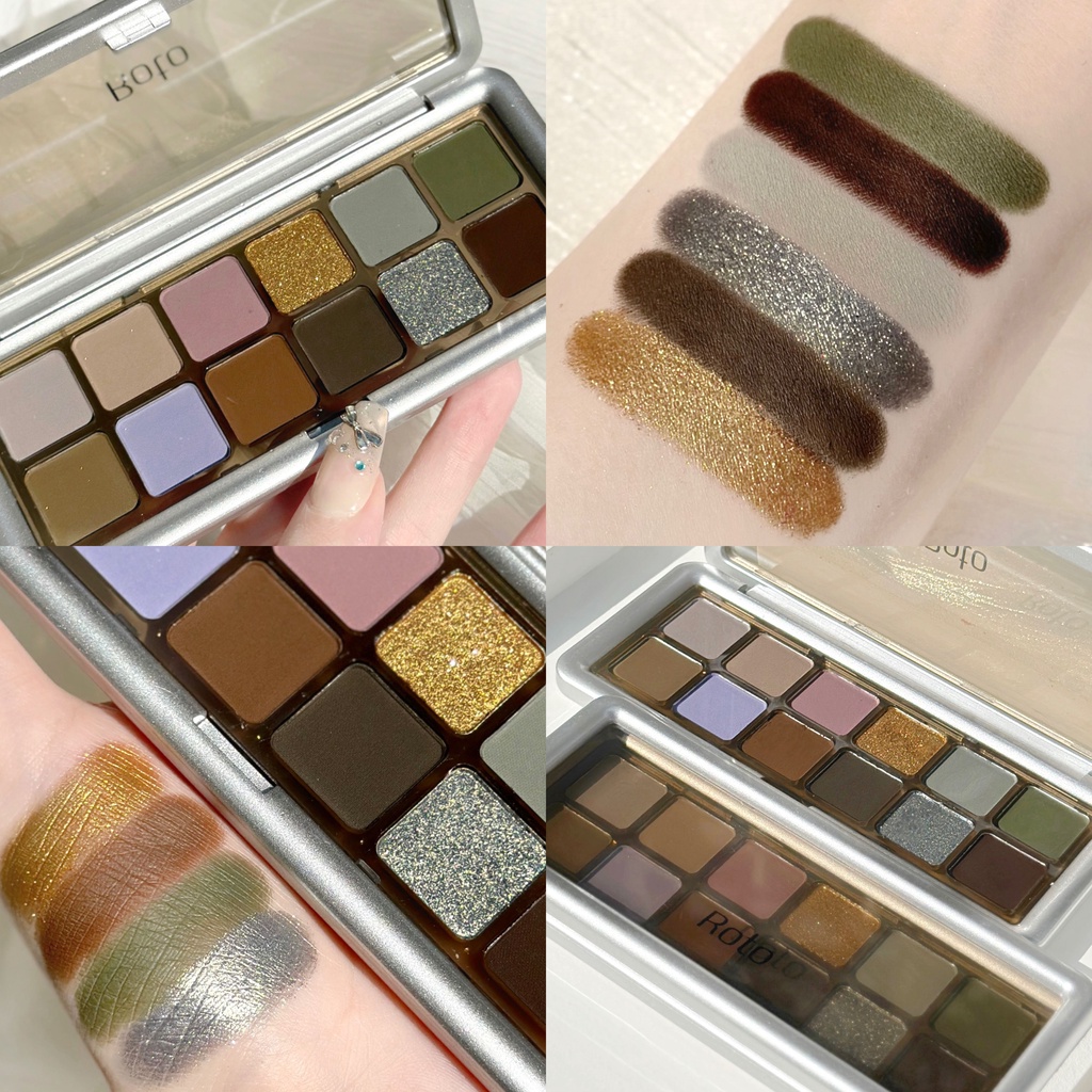 Bảng Phấn Mắt Trang Điểm 12 Màu Chống Nước Chống Mồ Hôi Hiệu ROTO