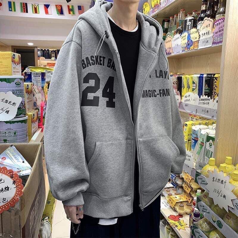 Áo khoác nỉ số 24 mũ 2 lớp TH6