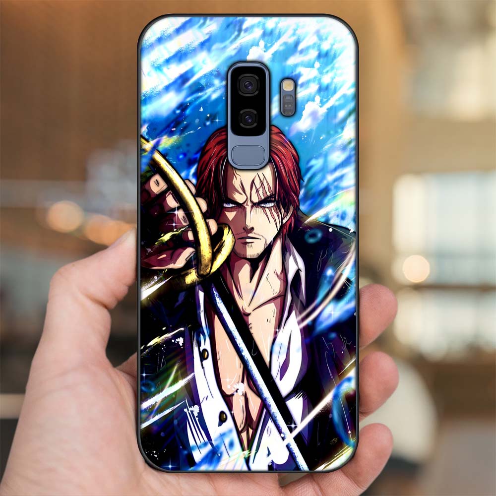 Ốp lưng Samsung S9 Plus viền đen in hình Shanks One Piece Đảo Hải Tặc