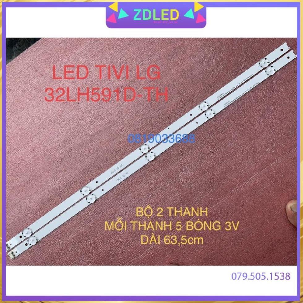 Thanh LED TIVI LG 32LH591D 32LJ571D 32''V16.5 ART3 2718 REV0.11 V16.5 32 DH MỚI 100%, BỘ 2 THANH, MỖI THANH 5 BÓNG 3V