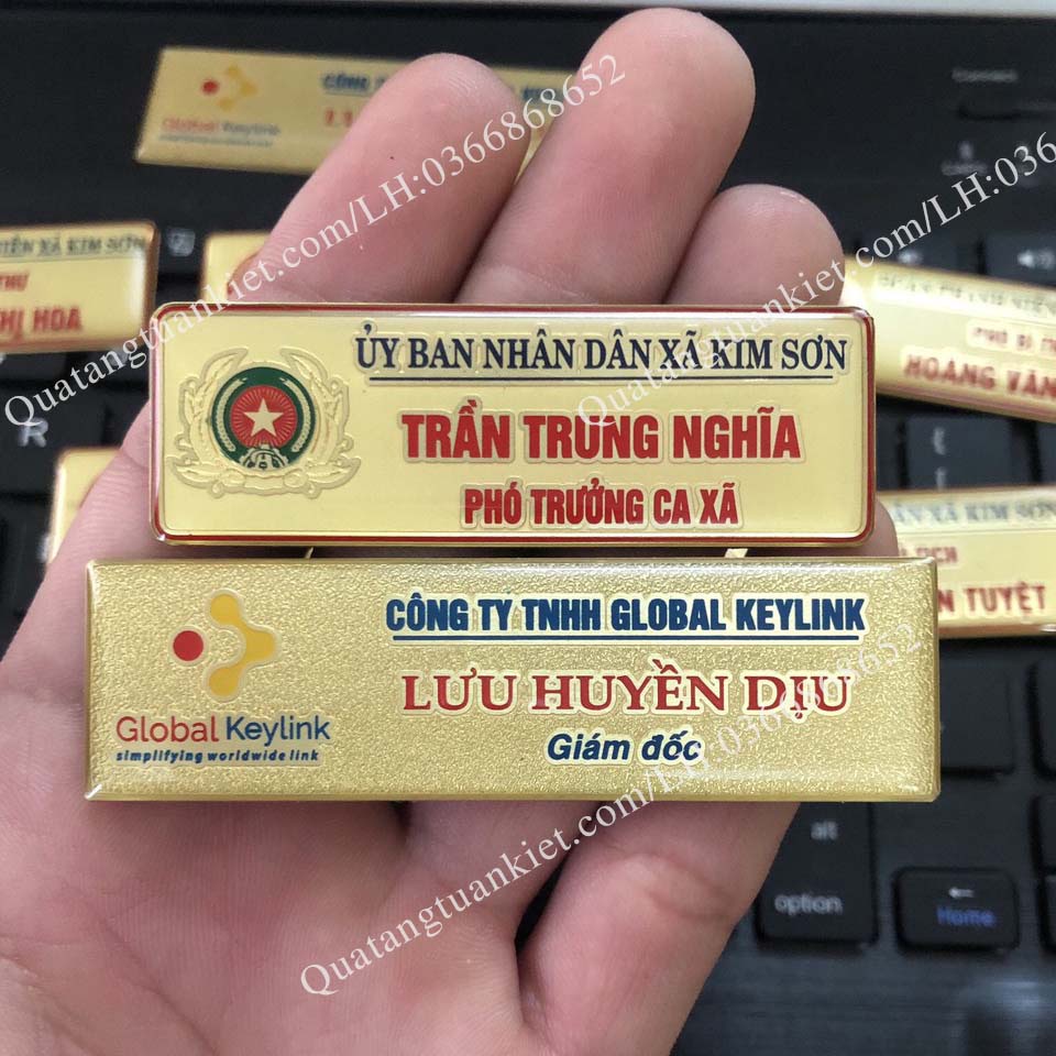 Bảng tên nhân viên đồng ăn mòn cao cấp - in theo yêu cầu