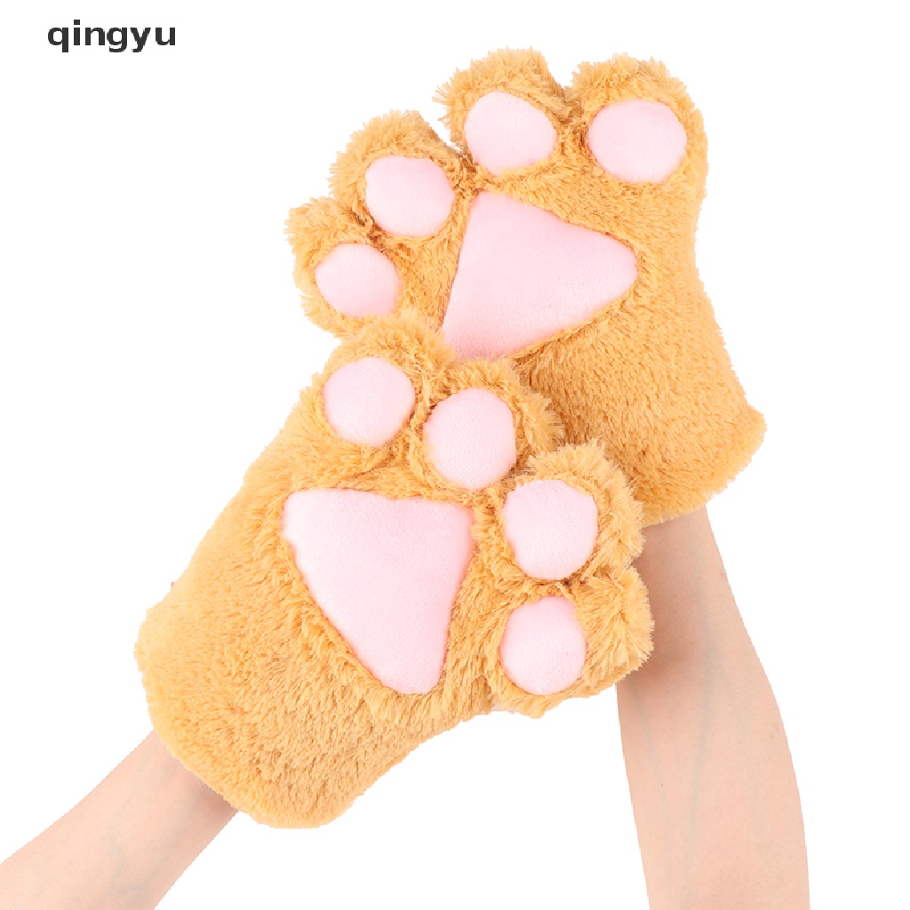 Găng Tay Bông Hình Bàn Chân Gấu Hoạt Hình Anime Lolita Đáng Yêu