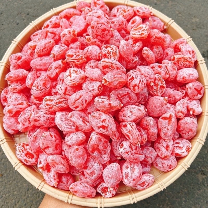 XÍ MUỘI ĐÀO HỒNG PHẤN CHUA NGỌT HŨ 500GR