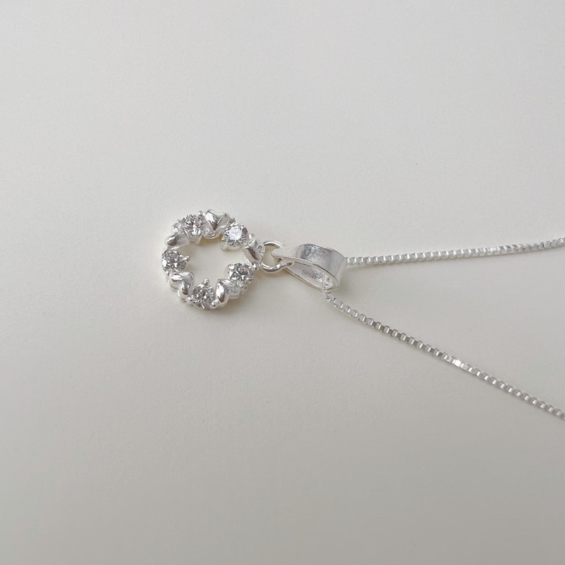 Mặt dây chuyền bạc cầu vòng tình yêu , dây vòng cổ bạc tình yêu, mặt bạc chính hãng-T&TJewelry