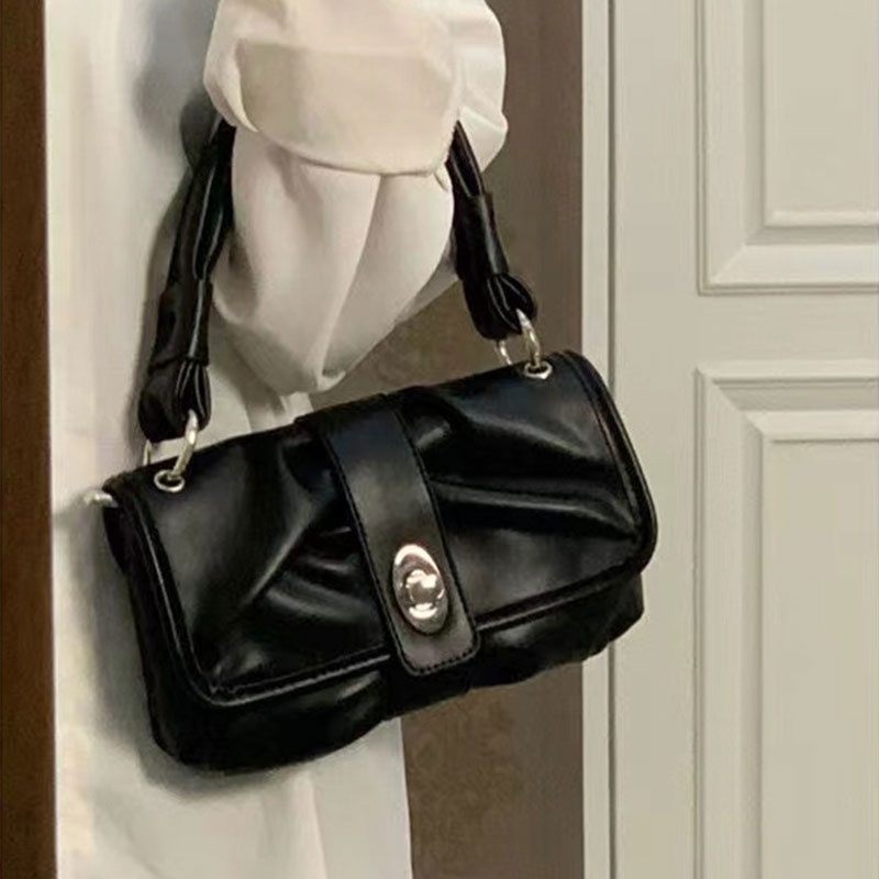 Mischa Túi Đeo Chéo Vai Bằng Da PU Màu Trơn Thời Trang Hàn Quốc Chất Lượng Cao