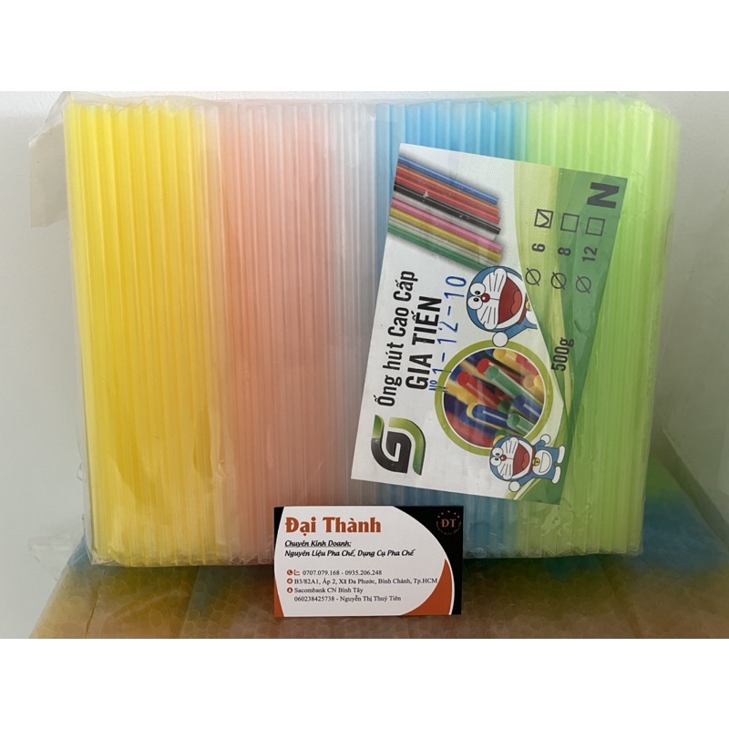 Ống hút nhựa hút trân châu, sinh tố, nước mía… bịch 0.5kg