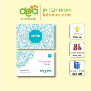 In Namecard, Danh Thiếp, Card Visit Intemre.com Kt: 8.8x5.3cm Sl:500c Và Mẫu Thiết Kế 50