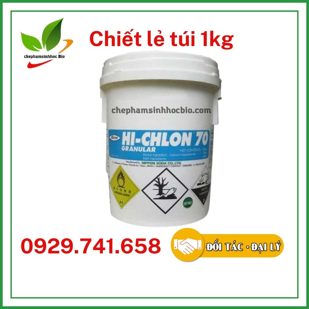 Bột khử khuẩn Clorin-Nhật. Hóa chất xử lý nước, khử khuẩn. Thùng 1kg