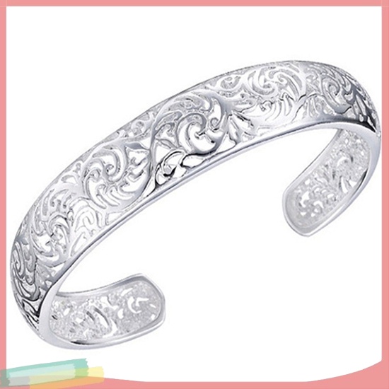 Vòng tay hở mạ bạc 925 hợp thời trang cho nữ