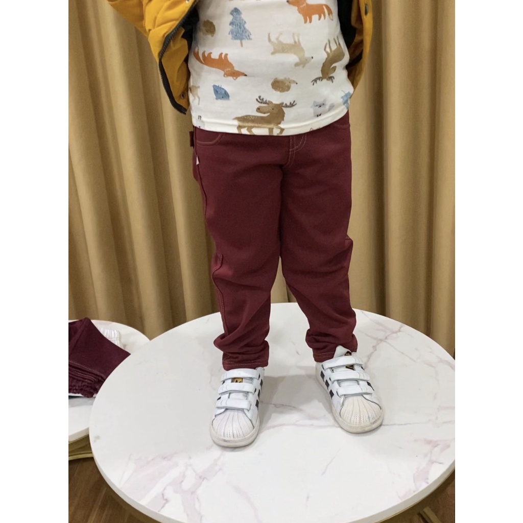 Quần jean nỉ dày dặn, mềm mịn, siêu ấm cho bé trai và bé gái từ 8-40kg