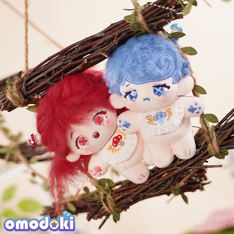 Búp bê không thuộc tính Ô Màu Đỏ và Nấm Xanh 10cm