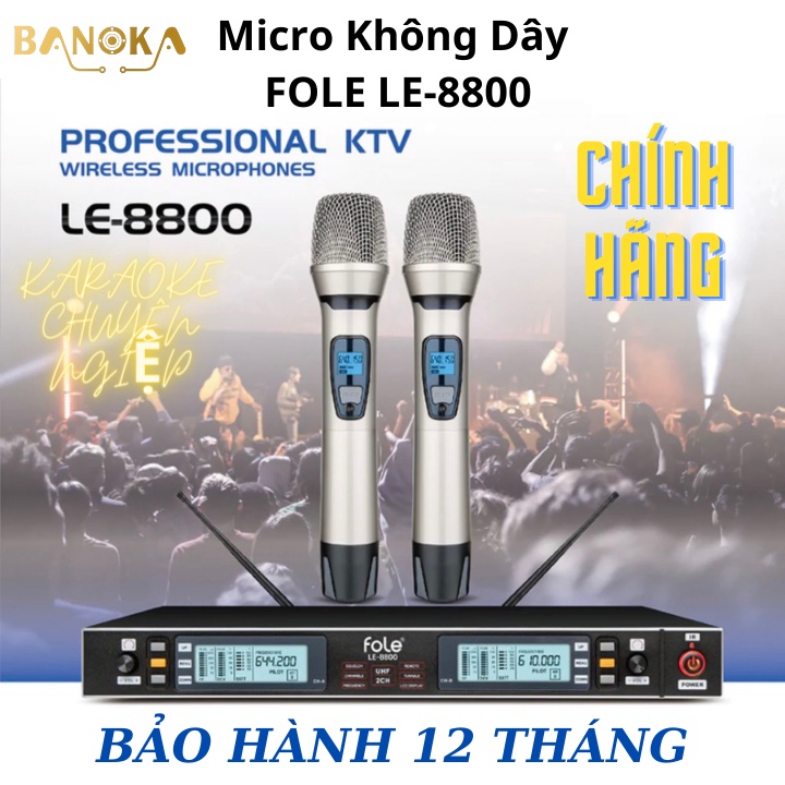 LE-8800 Micro không dây để biểu diễn, kaoraoke gia đình, ca hát, thuyết trình, cuộc họp nhỏ...