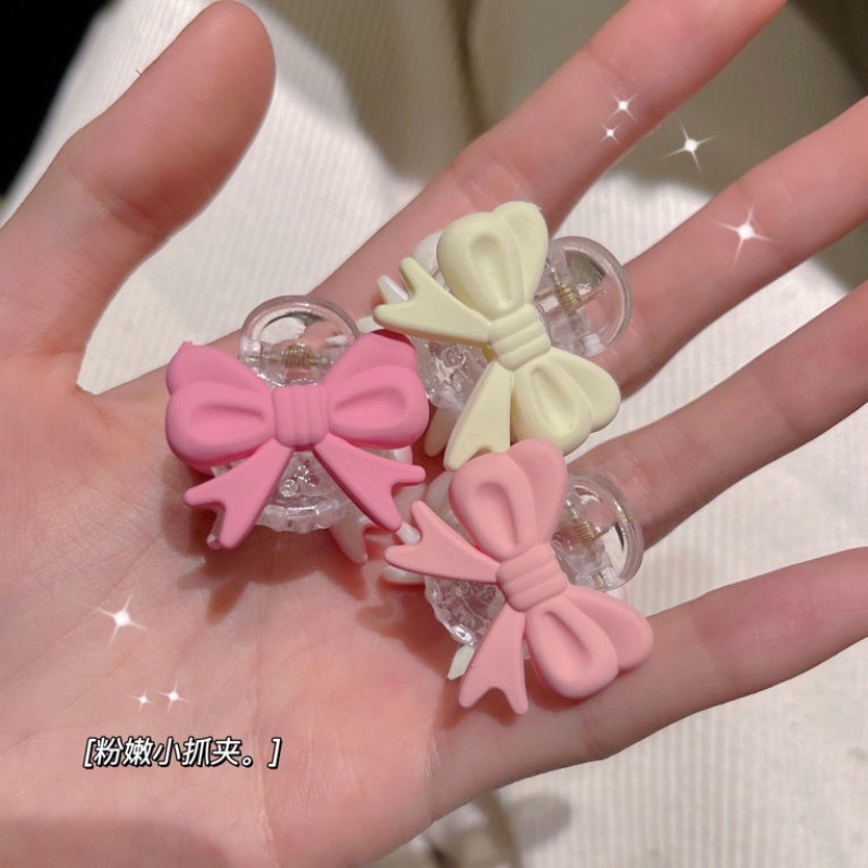 Kẹp Tóc Hình Nơ Màu Hồng Dễ Thương Thời Trang