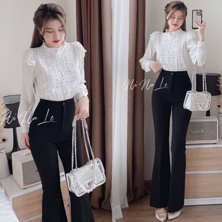 Áo sơ mi ren ngực