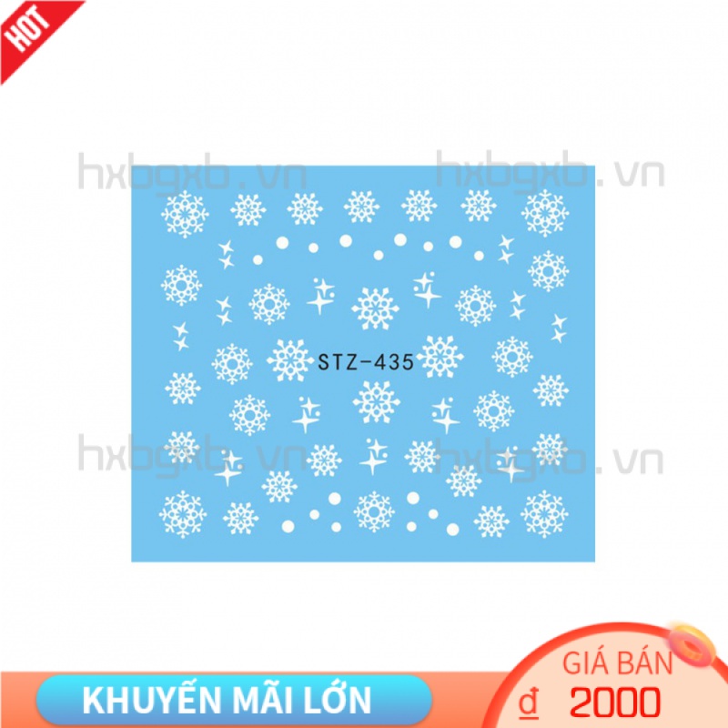 [Hàng mới về] Miếng dán trang trí móng họa tiết giáng sinh