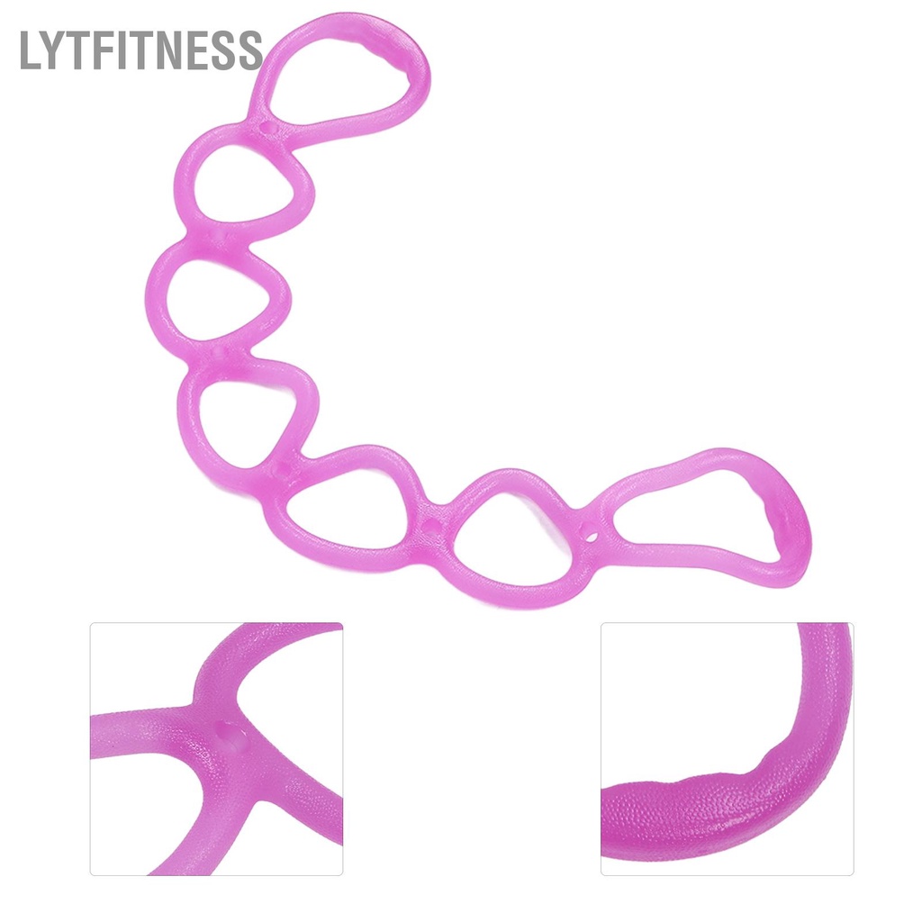 LYTFitness Dây kéo đàn hồi thể dục tại nhà Phòng tập đa chức năng Yoga định hình Tập luyện 7 lỗ đeo kháng cự (Tím)