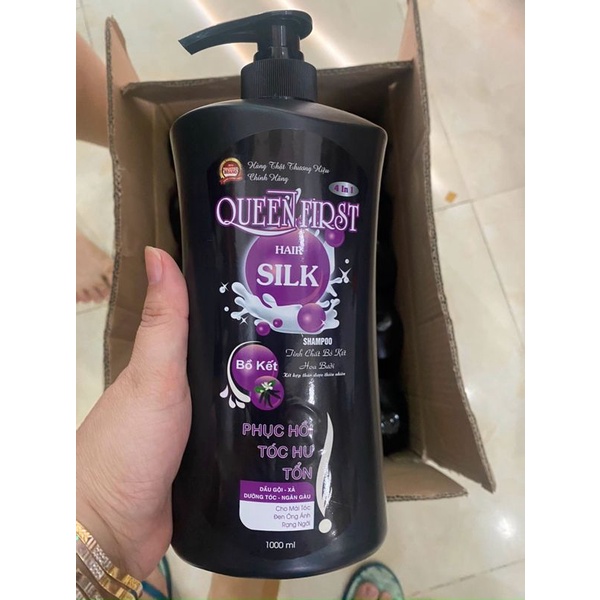 ] CHAI 1000ML] DẦU GỘI ĐẦU BỒ KẾT SILK DƯỠNG TÓC SUÔNG MƯỢT ÓNG Ả - BỒ KẾT ĐEN- BỒ KẾT VÀNG