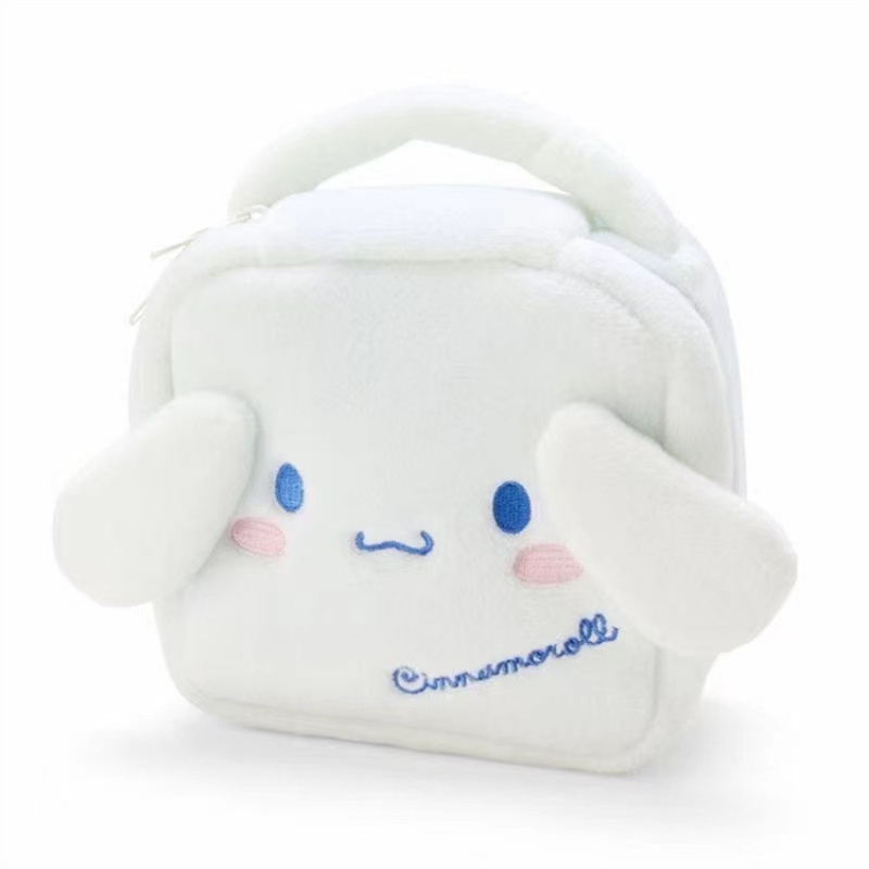 Sanrio Túi Đựng Mỹ Phẩm Bằng Vải Bông Họa Tiết Thỏ Cinnamoroll Dễ Thương Thời Trang Cho Nữ