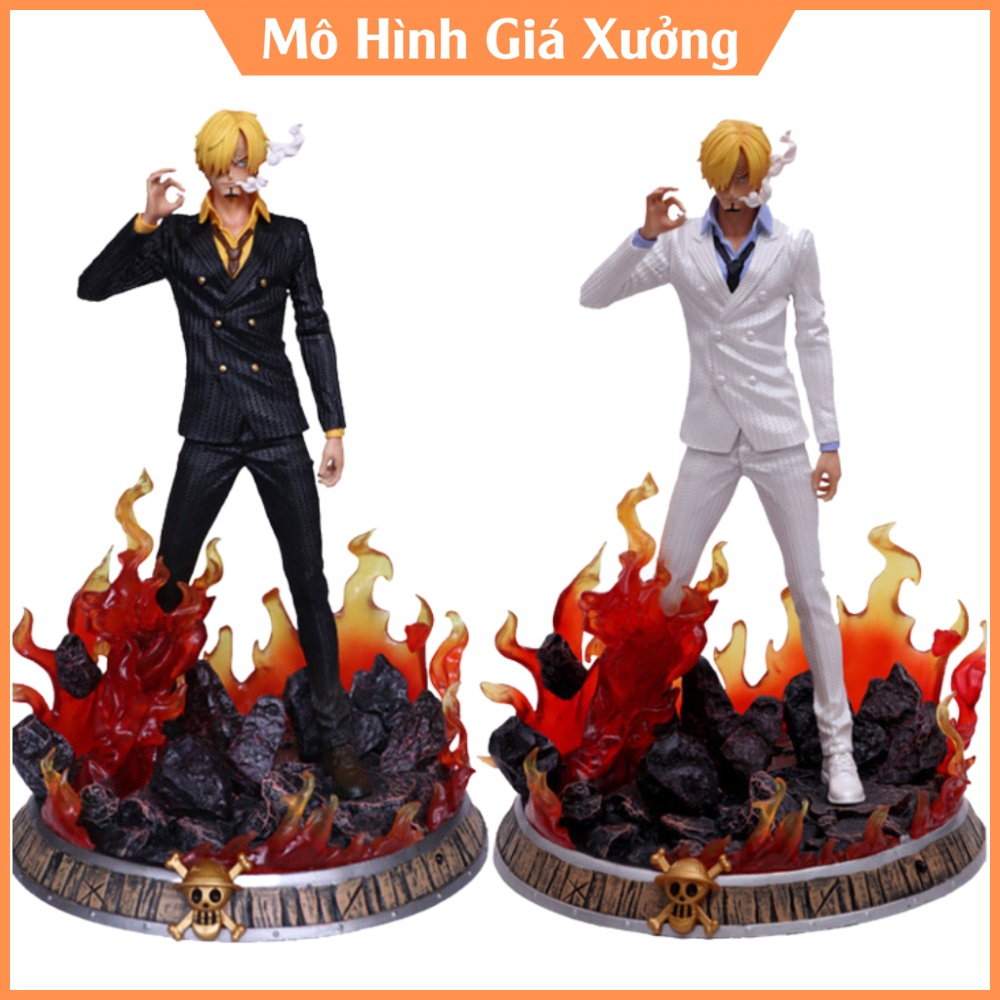 Mô hình One Piece Sanji hút thuốc trạng thái chuẩn bị chiến đấu cực chất . Cao 36cm , nặng 2kg . Figure anime One Piece