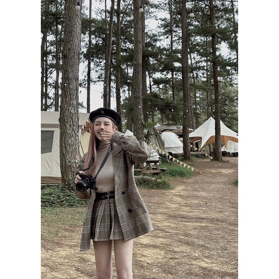 Set Vest Kẻ Hàng Chuẩn Mai Phương Bùi