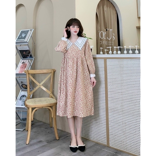 ĐẦM BẦU HOẠ TIẾT HOA NHÍ DÁNG SUÔNG CỔ NHỌN