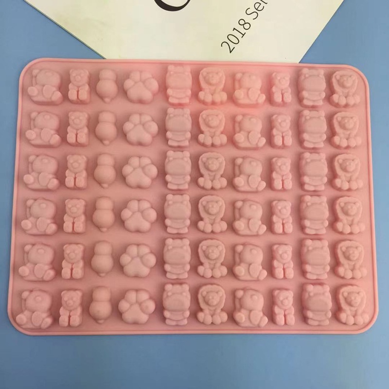 QQ Khuôn Silicon Làm Kẹo Đường / Sô Cô La Hình Gấu Hoạt Hình diy