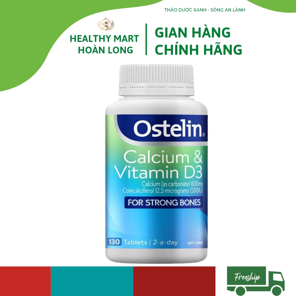 OSTELIN CALCI VITAMIN D3 130 VIÊN -Calci ostelin bầu 130v