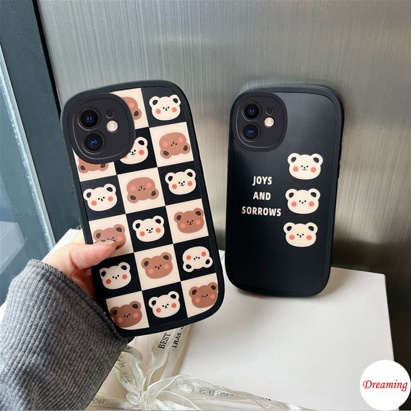Ốp Lưng Điện Thoại cho Redmi Note 11 11S 10 10S 9S 9 8 7 10C 10A 9C 9A 9T X3 NFC GT M3 Pro 5G 4G Oval Big Eye Soft Phone Case Motif Gấu hoạt hình dễ thương
