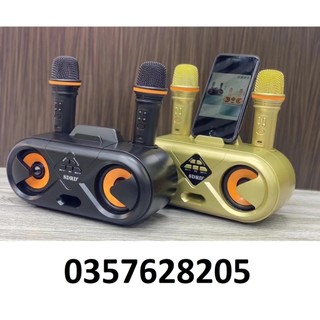 Loa bluetooth karaoke sdrd sd-303: thiết kế 2 micro không đây đi kèm