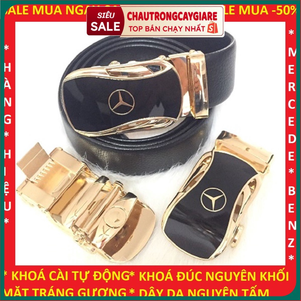 Thắt Lưng Nam Da Bò Thật 100% Thời Trang Hàng Hiệu Cao Cấp Khóa Mạ Vàng Dây Nịt Nam Tính Nhập Khẩu Chính Hãng Mercedes G
