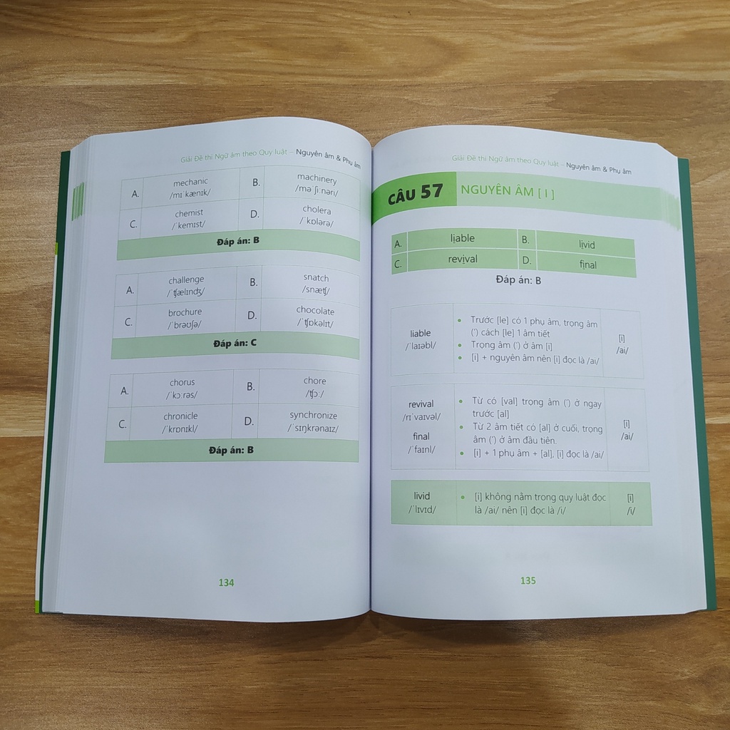 Sách - Giải đề thi phần ngữ âm theo quy luật tập 2 - Chọn đáp án đúng bằng cách phân tích - Kèm app học miễn phí