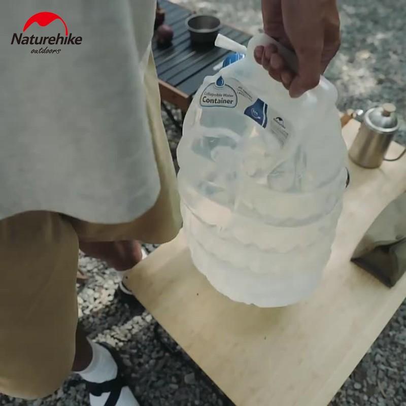 CAN, BÌNH NƯỚC GẤP GỌN 5L, 10L, 15L CẮM TRẠI DÃ NGOẠI NATUREHIKE NH14S002-T