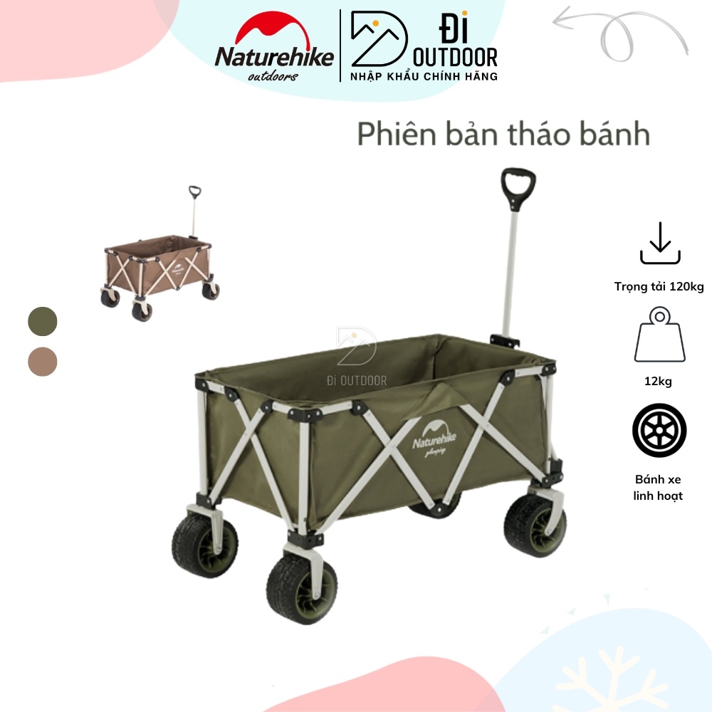 Xe Kéo Dã Ngoại TC03 Naturehike NH20PJ009 Phiên Bản Tháo Bánh