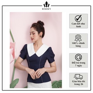 Áo sơ mi xanh navy Rimmy Hilla shirt