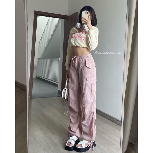 ✅jogger hồng túi hộp kiểu nhăn | BigBuy360 - bigbuy360.vn