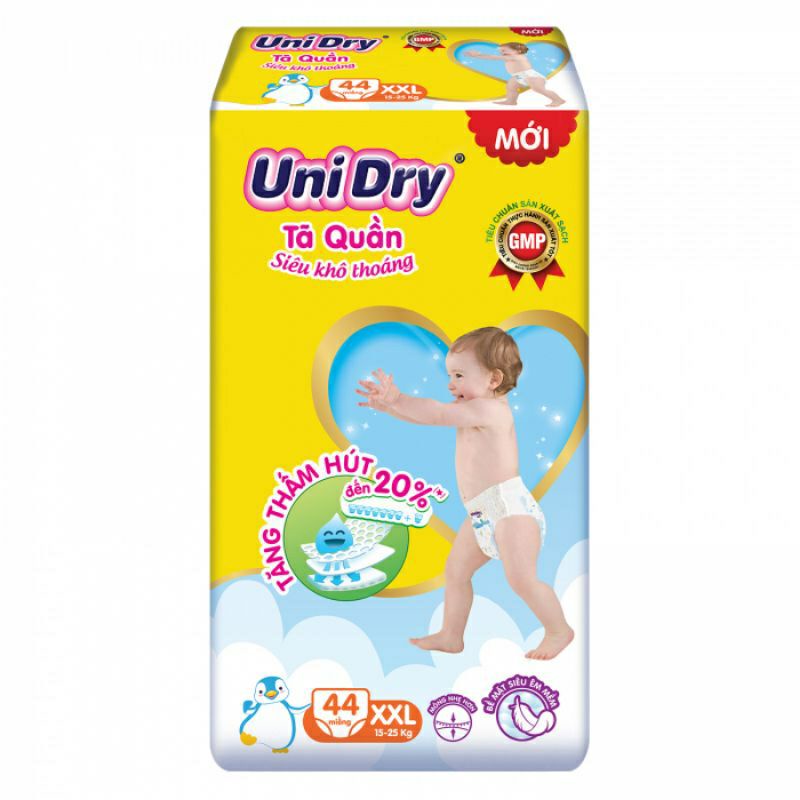 🏰 HCM 🏰 Tã quần Unidry có vạch chỉ thị thay tã M60 👉 L54 👉 XL48 👉 XXL44