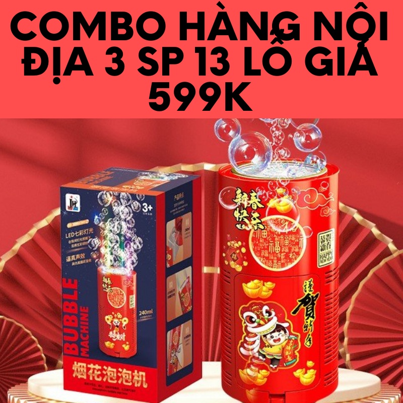 COMBO 3 LOA BẮN BONG BÓNG ĐÈN LED 7 MÀU
