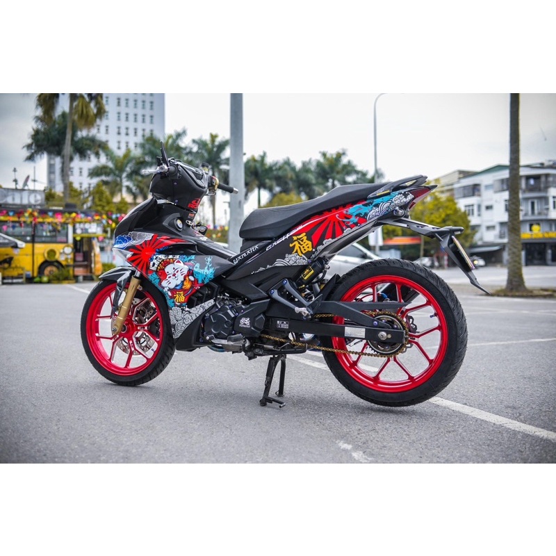 Vành size lớn 2.5-17 và 4.5-17 lắp đặt Yamaha Exciter 150/ Ex155 đi bài bánh to lốp lớn.