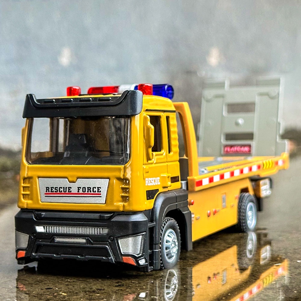 Mô Hình Xe Cứu Hộ Thành Phố Bằng Hợp Kim Có Đèn Và Âm Thanh Tỉ Lệ 1: 32