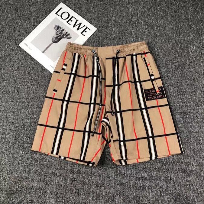 Quần Short Burberry Đi Biển In Họa Tiết Caro Phong Cách Đường Phố Cao Cấp Thời Trang Mùa Hè Cho Nam Và Nữ