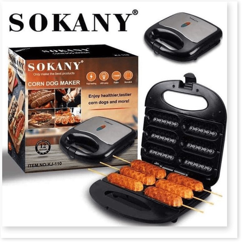 Máy làm bánh Hotdog Nikai/Sokany KJ-110 Kèm Máy đánh trứng 7 tốc độ