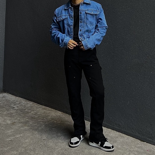 Áo khoác Denim Jacket dáng crop unisex AB101