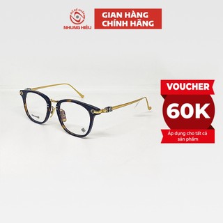 Gọng kính cận nam nữ NHUNG HIẾU dáng vuông Shagass phong cách chrome heart titan cao cấp