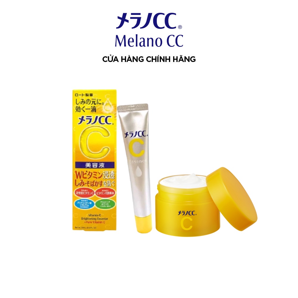 [VB] Bộ đôi dưỡng sáng đốm nâu trắng đều màu da Melano CC Tinh chất 20ml + Gel dưỡng trắng 100g