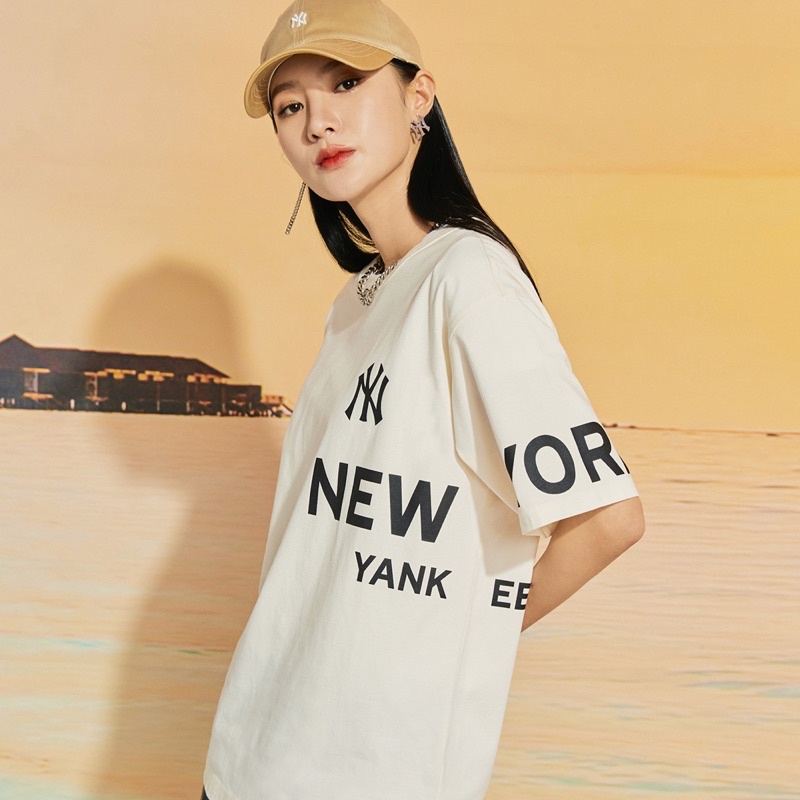 Áo phông unisex màu kem NY A145
