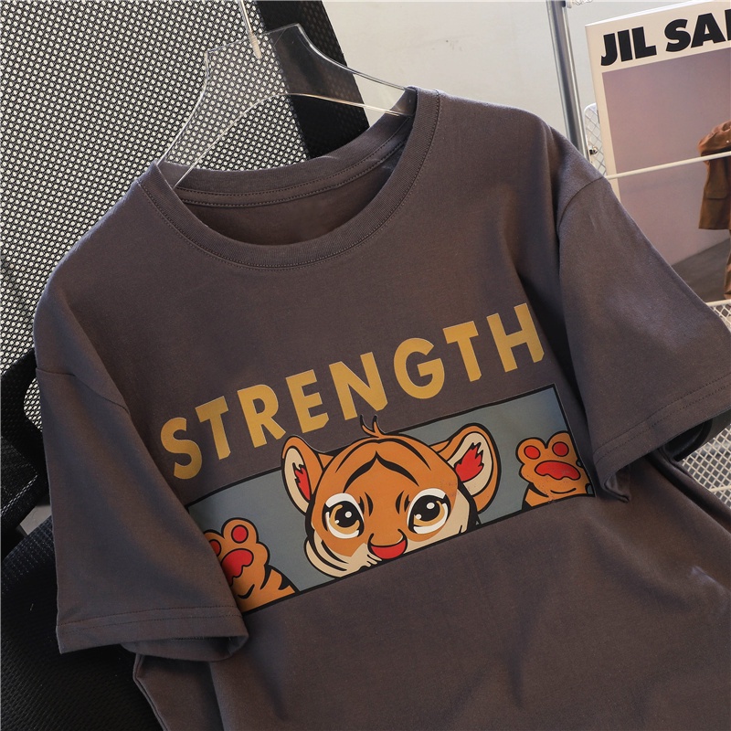 NRVP Áo thun 100% cotton tay ngắn dáng rộng thời trang dành cho nữ