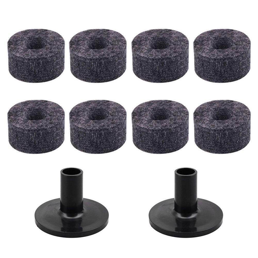 CHOOKEY Set 10 Tay Áo Chũm Chọe Có Vòng Đệm Màu Đen / Xám