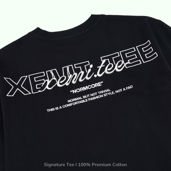 Áo thun local brand Xemi.tee form unisex dòng Signature Tee ver 1.0 giá rẻ màu đen