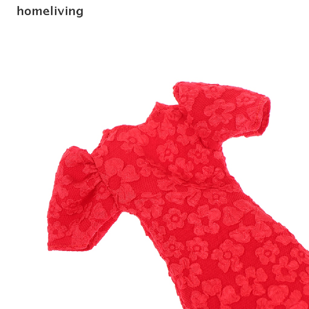 Đầm Dài Tay Phồng In Họa Tiết Xinh Xắn Dành Cho Búp Bê 28-30cm 1 / 6